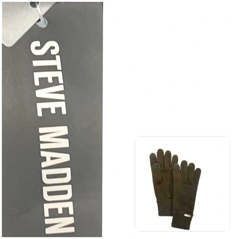 2 set of Steve Madden Solid Boyfriend Touch Gloves Green